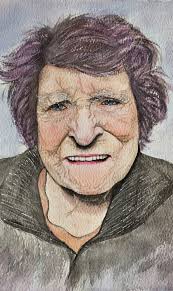 I painted portrait of 93 years old lovely lady. My gift for her. 🥰