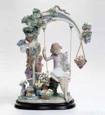 Lladro Swing Into Spring Porcelain Figurine Lladro Porcelain Lladro Lladro Figurines