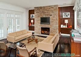El televisor, se convertirá en un verdadero al mismo tiempo, los modelos de tv modernos se ven espectaculares en el vecindario con chimeneas de estilo se obtiene una acogedora sala de estar si la chimenea y la televisión se encuentran cerca. Chimeneas Modernas Que Decoran Las Paredes De Piedra Decoracion De Salas