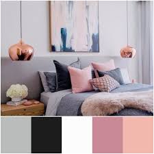 Roomdecor Rosegold Colourscheme Bedroom Tearose Oldrose Pink Grey Black Featurewall Colour Room House And Home Magazine Home Bedroom Home Decor