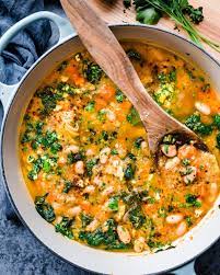 Creamy White Bean Soup With Kale Recipe Cannellini Beans Recipes White Bean Soup Bean Recipes