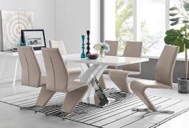 Your craving for modern & contemporary design keeps us going, and our collection growing. Atlanta Chrome White Dining Table 6 Willow Chairs Furniturebox