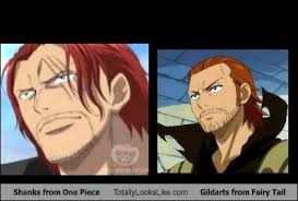 Não sei se o ace não quer q ele chegue perto da moça ou luffy. Shanks From One Piece Totally Looks Like Gildarts From Fairy Tail Totally Looks Like