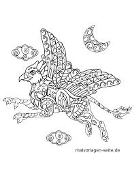 Mosaik tiermandala meerschweinchen mandala tiere. Malvorlage Tiermandala Hippogryph Tiere Mandalas Kostenlose Ausmalbilder