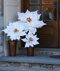 Large Faux Poinsettias Giant Pointsettas Oversized Christmas Decorations Giant Paper Flowers Large Paper Flowers Christmas Flower Decorations
