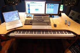 Digital audio workstation (daw) is software to record, mix, postproduction of music. Daw Desk Music Studio Room Recording Studio Design Home Studio Setup