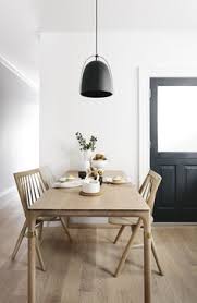 Scandinavian Inspired Dining Table In White Oak With Brass Detailing Scandinavian Dining Room Minimalist Dining Room Dining Room Contemporary