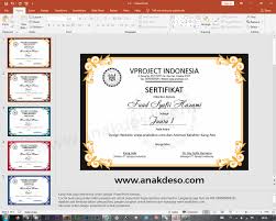 Create an awesome certificate with our range of stunning templates. Template Sertifikat Ppt Nasi