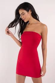 Sophie Red Strapless Bodycon Dress Red Bodycon Dress Classy Dress Strapless Bodycon Dress