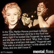 The owner knew that the press would go crazy about this, so he said yes. Instagram Photo By Mental Floss Jun 1 2016 At 4 40pm Utc Marilyn Monroe Facts Ella Fitzgerald Marilyn