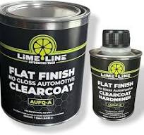 LiME LiNE Automotive Flat/Satin Clear Coat, No Gloss Urethane 2k Top Coat  with Hardner Included - 1.25 Quart
