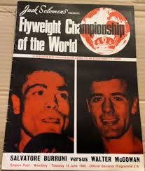 Boxing Prog 14/06/1966 Wembley: Flyweight Championship World; Burruni v  McGowan