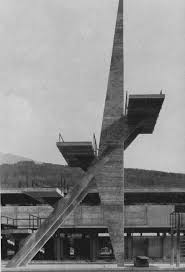 Poetryconcrete Diving Board At Swimming Pool Tivoli Architecture By N Heltschl In Innsbruck 1964 Diving Board Diving Boards Bahamas Travel