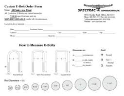 Custom U Bolt Order Form How To Measure U Bolts
