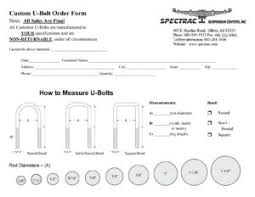 custom u bolt order form how to measure u bolts