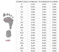 mens dress shoe width chart 2019
