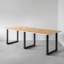 the table 杉無垢材 black steel w181 250cm インテリア ミーティング テーブル シンプルモダン