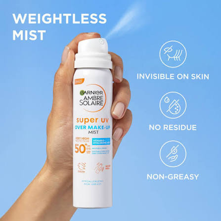 Super UV Over-Makeup SPF50+ Protection Mist | Ambre Solaire | Garnier UK