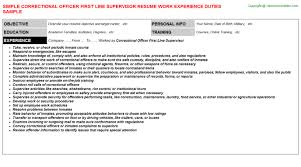 line supervisor resume sample