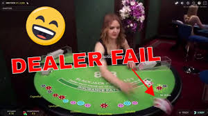 Live Blackjack Funny Dealer Fail Is She Going To Be Fired Youtube