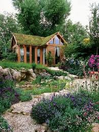 Pin By Knitzyblonde On Tiny Homes Cottages Green Roof House Green Roof Garden Roof Garden