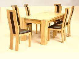 Mahogany wooden dining table chairs homegenies. Solid Wooden Rectangle Dining Table And 6 Chairs Homegenies