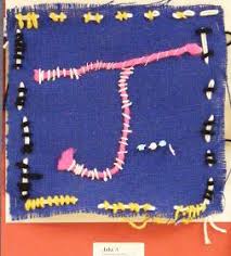 3rd Grade Sewn Initials Elementary Art 3rd Grade Art Lesson Art Blog