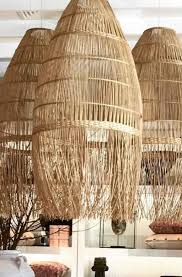 Diameter 11 inches x 14.5 inches high. Tropical Style Fringe Rattan Pendant Rattan Pendant Light Large Pendant Lighting Basket Lighting