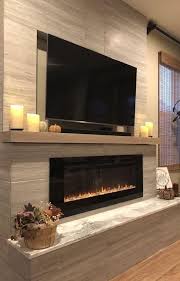 Inspiring Modern Living Room Low Fireplace Design Idea Electric Fireplace Living Room Modern Fireplace Decor Fireplace Design
