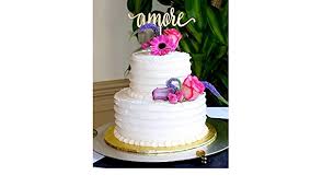 Are there any engagement cake toppers left in stock? Amazon Com 659parkerrob Amore Cake Topper Wedding Cake Topper Cake Topper Love Cake Topper Amore Engagement Cake Topper Home Kitchen