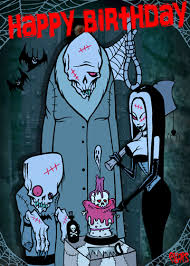 Happy Birthday Monsters Noose Toxic Toons Spooky Greeting Card Txt020 3 99 Mystic Crypt The Most Unique Hard To Find Items At Ghoulishly Great Prices