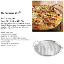The Pampered Chef Bbq Pizza Pan Chef Cooking Pampered Chef Cooking Homemade Pizza