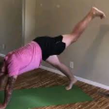 Stretching the quadriceps muscles at the front of the thigh aim to keep the knees together and pull the leg up straight not twisted. Down Dog Knee Pull Ins Exercise How To Workout Trainer By Skimble