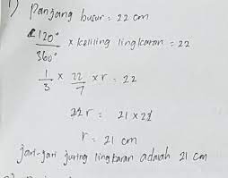 Ada 2 unsur penting dari sebuah lingkaran yang akan kita ulas di luar luas lingkaran dan keliling lingkaran, yaitu panjang busur lingkaran dan luas juring lingkaran. Diketahui Panjang Busur Suatu Lingkaran Adalah 22cm Jika Sudut Pusat Yang Menghadap Busur Tersebut Brainly Co Id