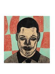 Bonhams : Ephrem Solomon (Ethiopian, born 1983) Three portraits (2014) 40 x  40cm (15 3/4 x 15 3/4in) each. ((3))