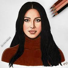 My Kim Kardashian drawing ✏️💋 Practice makes perfect… I wanted to redraw  Kim because the last time I drew her something was very off (swipe left). I  think the lips and eyes