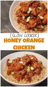 Slow Cooker Honey Orange Chicken Gives You The Taste And Flavor Of Chinese Takeout Without All The Breading And Chicken Crockpot Recipes Cooker Recipes Recipes