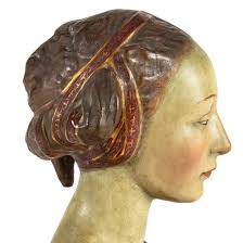 An Italian painted terra cotta bust exhibited at 1915 Panama-Pacific  International Exposition (PPIE) by Dini E