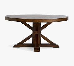 Pedestal tables are a classic style made in a variety of materials, including wood, metal and plastic. Benchwright Round Pedestal Dining Table Pottery Barn