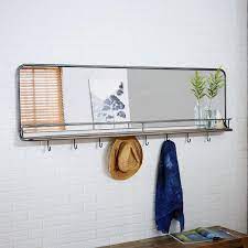 Maybe you would like to learn more about one of these? Horizontal Black Brown Entryway Mirror And Hooks