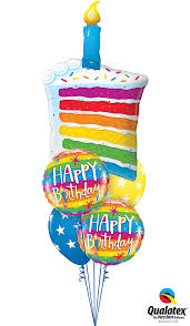 Nothing quite says birthdays like a balloon (or two, or three, or four…) birthday. Get Rainbow Cake Candle Helium Balloons Delivered To Your Choice Of Venue