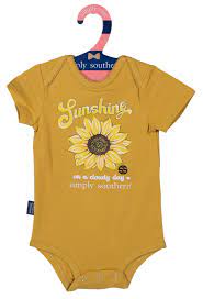 Simply Southern Baby Crawler Sunshine On A Cloudy Day Mom S Milk Boutique