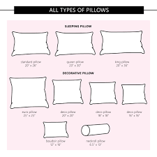 26 Different Types Of Pillows For Sleeping Pillow Size