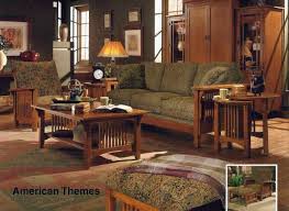 Mission Style Decorating Stunning Solid Oak Living Room Set American Themes C Craftsman Living Rooms Mission Style Living Room Family Friendly Living Room