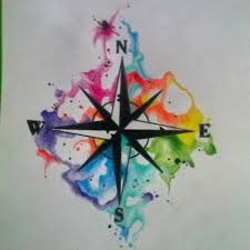 Diseno Rosa De Los Vientos Watercolor Tattooforlife Tattoo Compass Tattoo Design Nautical Compass Tattoo Compass Drawing