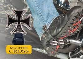 2014 Biker Maltese Cross Street Riding Chopper Hog Motorcycle Gear Boot Strap Boot Straps Maltese Cross Boots