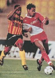 Home team is from lens, away team is from monaco. As Monaco 6 Rc Lens 0 In April 1995 At Stade Louis Ii A 18 Year Old Thierry Henry Battles His Way Forward In French Ligue 1 As Monaco Rc Lens Thierry Henry