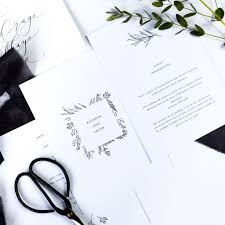 Monochrome Wedding Stationery Modern Invitations Monochrome Weddings Formal Wedding Stationery Wedding Stationery