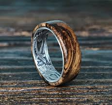 Silver Ring Sterling Silver Ring Wood Ring Wooden Ring Etsy Wooden Rings Engagement Rings For Men Mens Wedding Rings