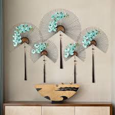 Japanese Modern Creative Metal Fan Wall Hanging Vintage Art Etsy Wall Fans Creative Wall Decor Wedding Wall Decorations